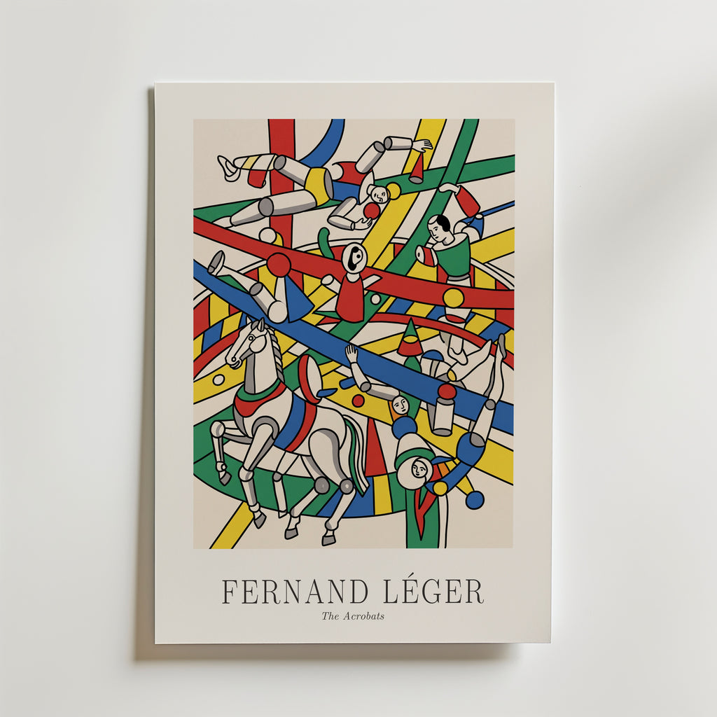 Fernand Leger The Acrobats Poster – med passepartout