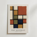 Piet Mondrian Composition in Terracotta Poster – med passepartout