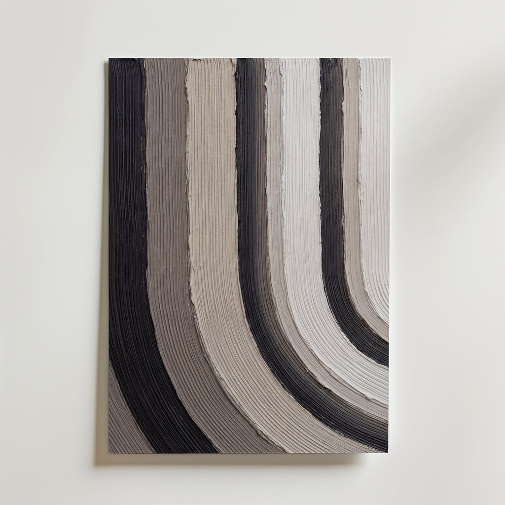 Charcoal Cascade Poster – utan passepartout