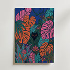Hidden Cat Jungle Poster – canvas utan passepartout