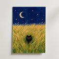 Hidden Cat Moonfield Poster – canvas utan passepartout