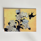 Katsushika Hokusai Hydrangea and Swallow 1834 Poster – utan passepartout