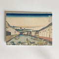 Katsushika Hokusai Nihonbashi in Edo 1831 Poster – utan passepartout