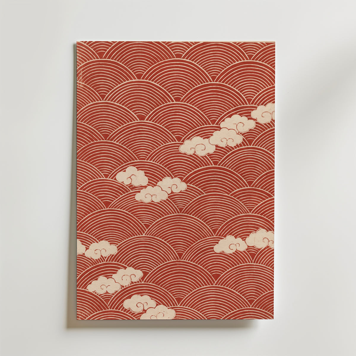 Red Waves and Clouds Poster – utan passepartout