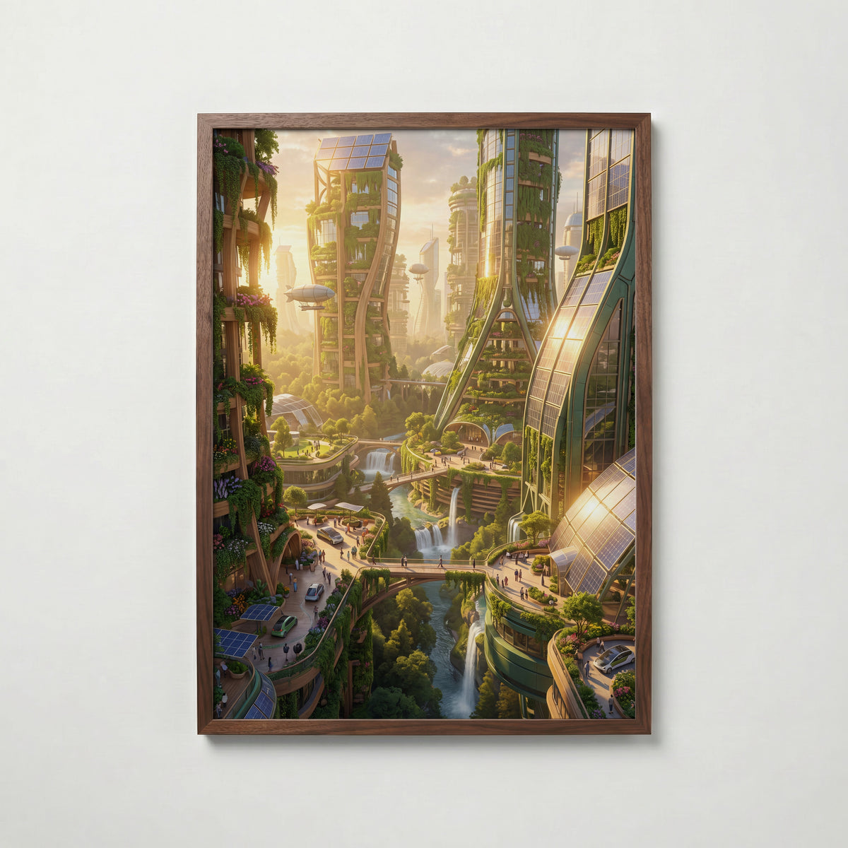 Solarpunk City Poster – valnötsram