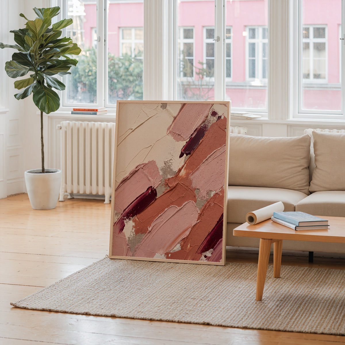 Blush Strokes Poster – i rum 1