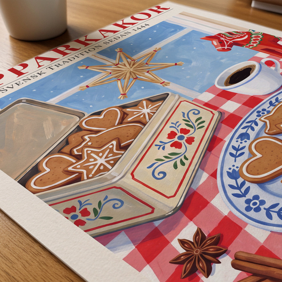 Pepparkakor Poster – närbild på papper
