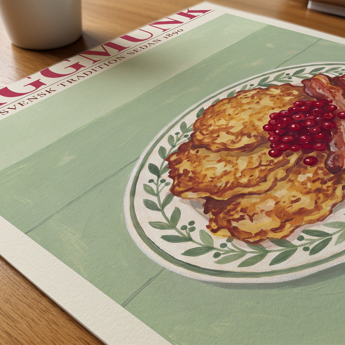 Raggmunk Poster – närbild på papper