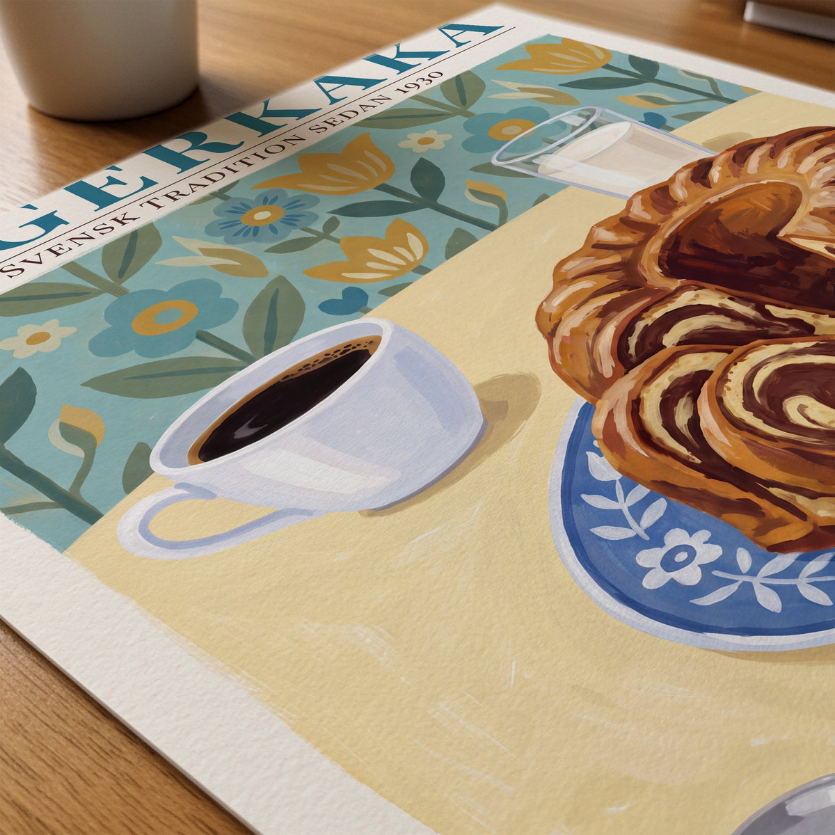 Tigerkaka Poster – närbild på papper