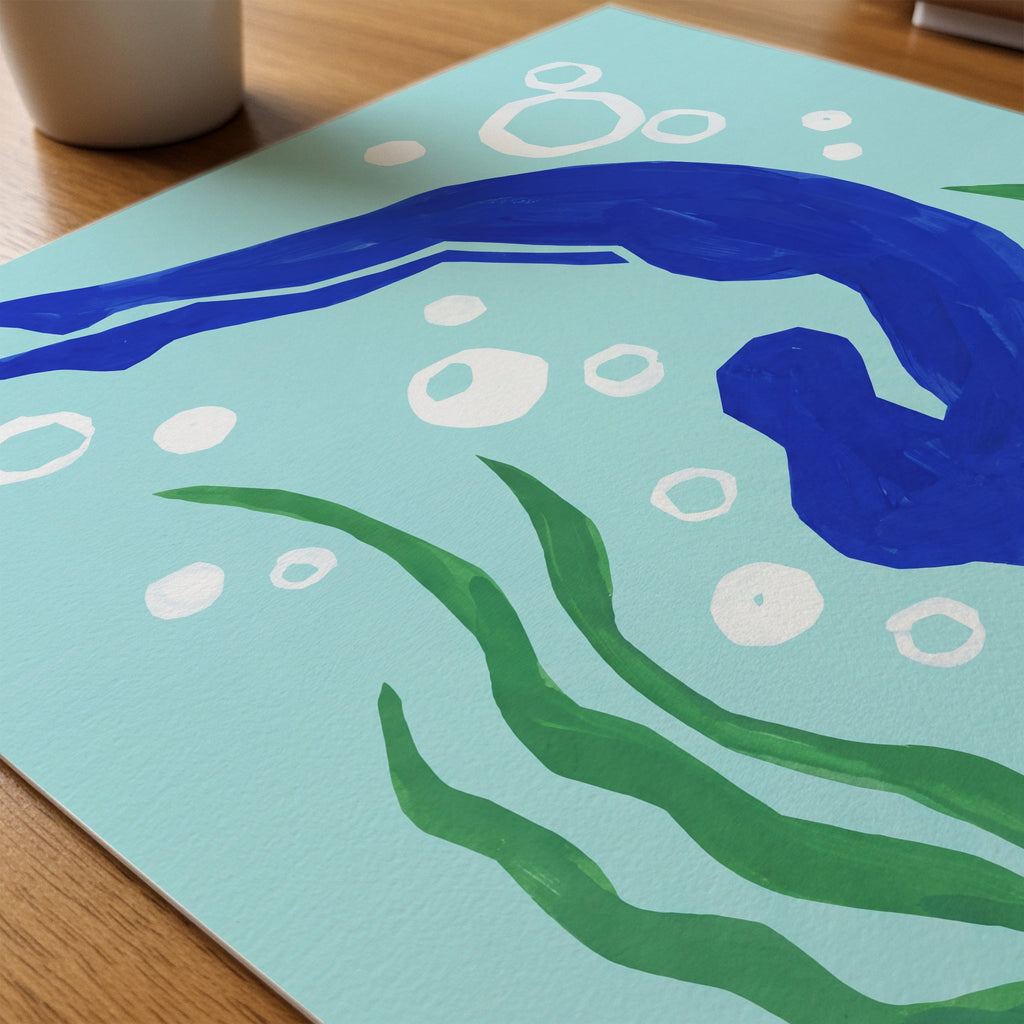 Henri Matisse The Swimmer Poster – närbild på papper