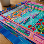 Henri Matisse Window on the Harbour Poster – närbild på papper
