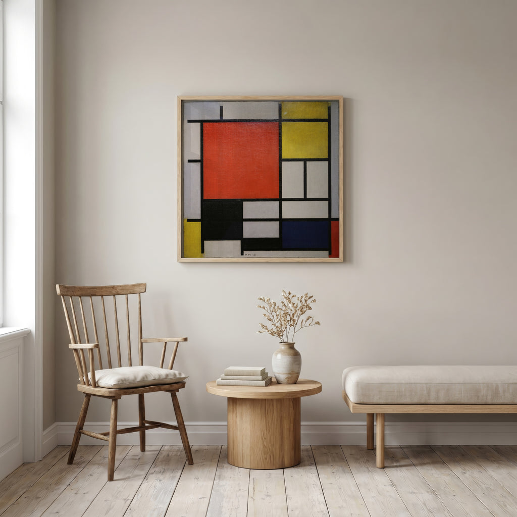 Piet Mondrian Composition with Large Red Plane 1921 Poster – inramad 3