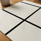Piet Mondrian Composition with Small Red Square Poster – närbild på papper