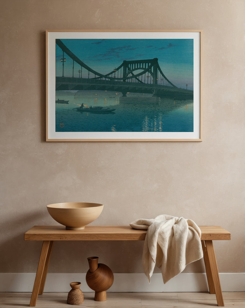 Hasui Kawase Kiyosu Bridge 1931 Poster – i rum 3