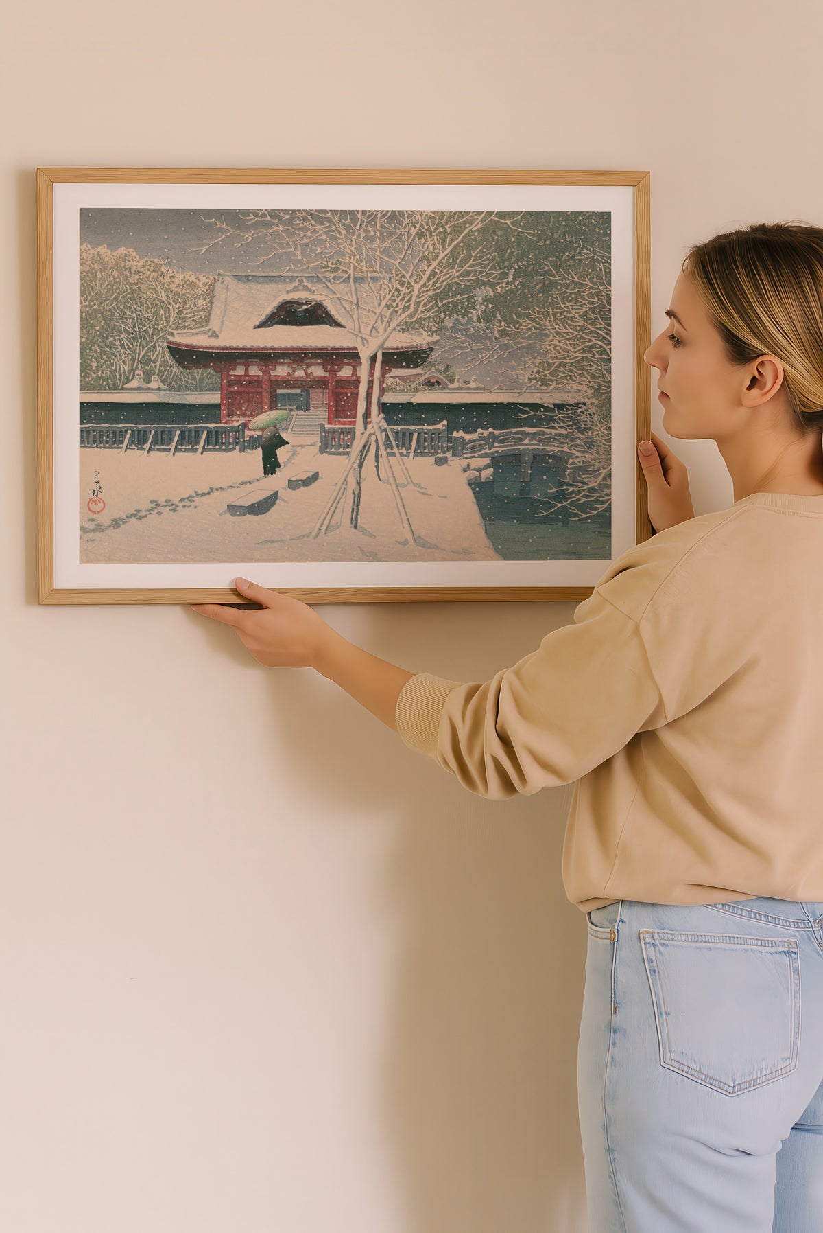 Hasui Kawase Shiba Park in Snow 1931 Poster – i rum 3
