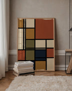 Piet Mondrian Composition in Terracotta Poster – i rum 2