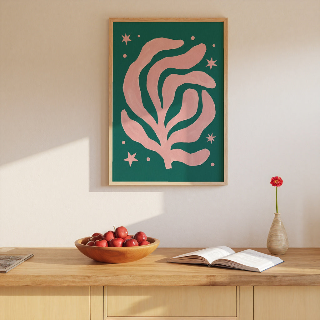 Henri Matisse Pink Algae Poster – i rum 3