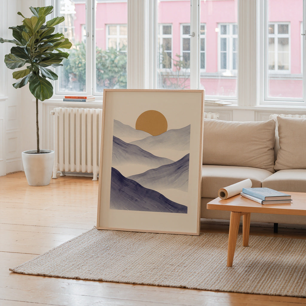 Indigo Mountains Poster – i rum 3