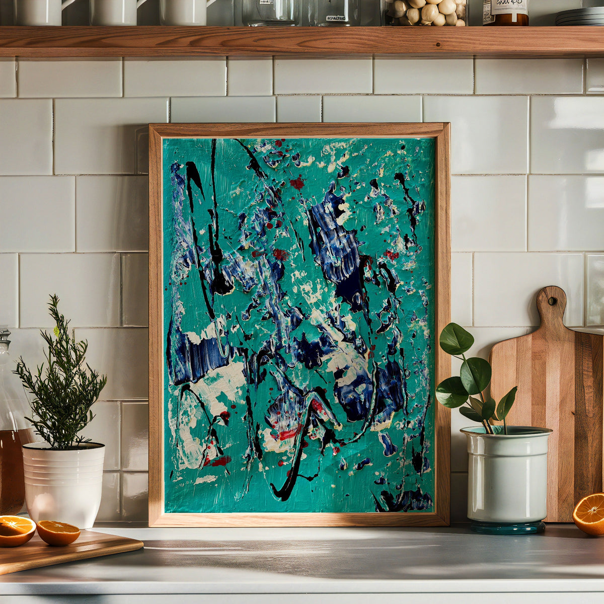Sonia Tondkar Turkos Rytm Poster – i rum 4