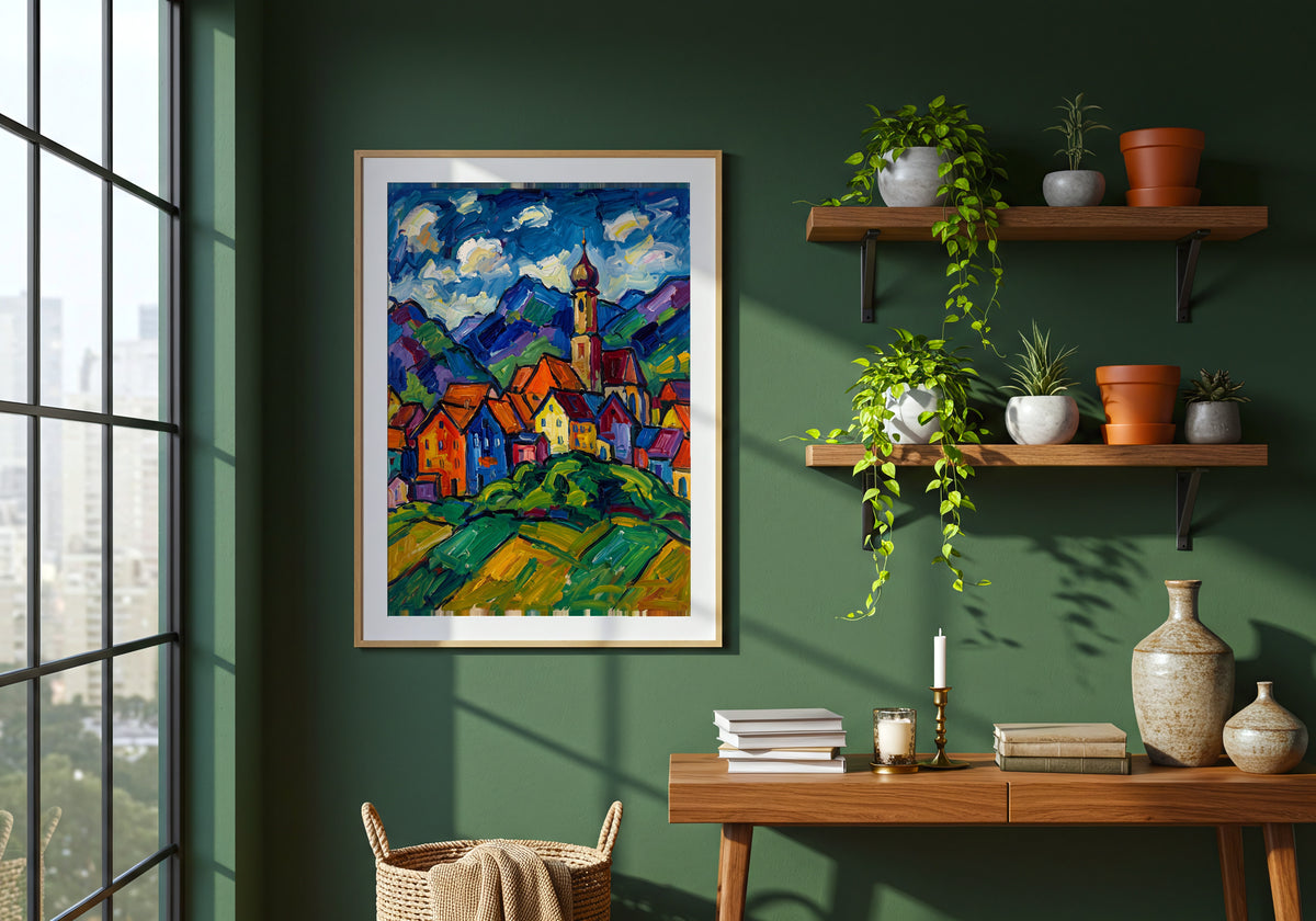 Wassily Kandinsky Village in Murnau Poster – i rum 3