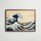 The Great Wave Poster – valnötsram