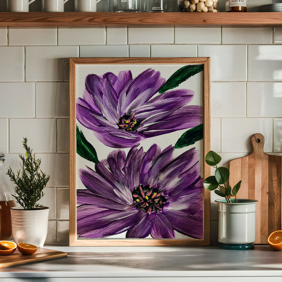 Sonia Tondkar Lila Blomster Poster – i rum 5