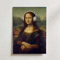 Mona Lisa Headphones Poster – canvas utan passepartout