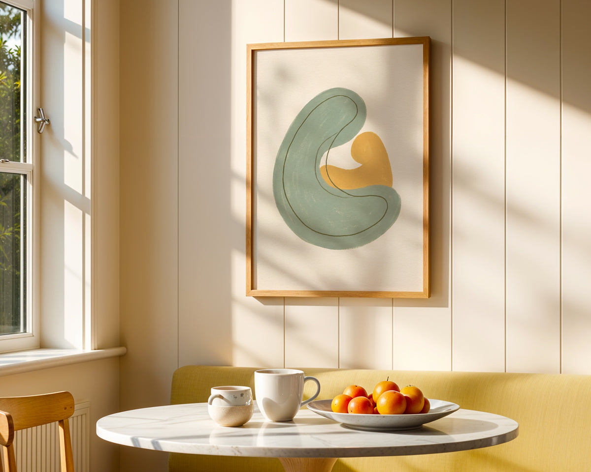 Abstract Embrace Sage Poster – i rum 5