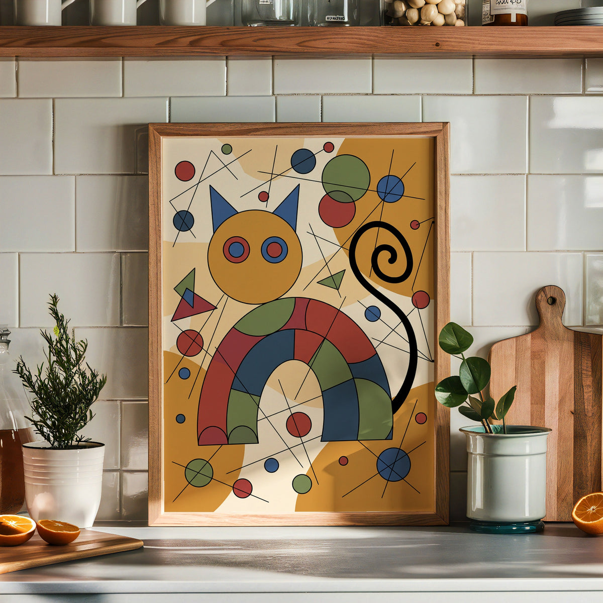 Wassily Kandinsky Geometric Cat Poster – i rum 5
