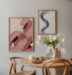 Blush Strokes Poster – två posters i rum 1