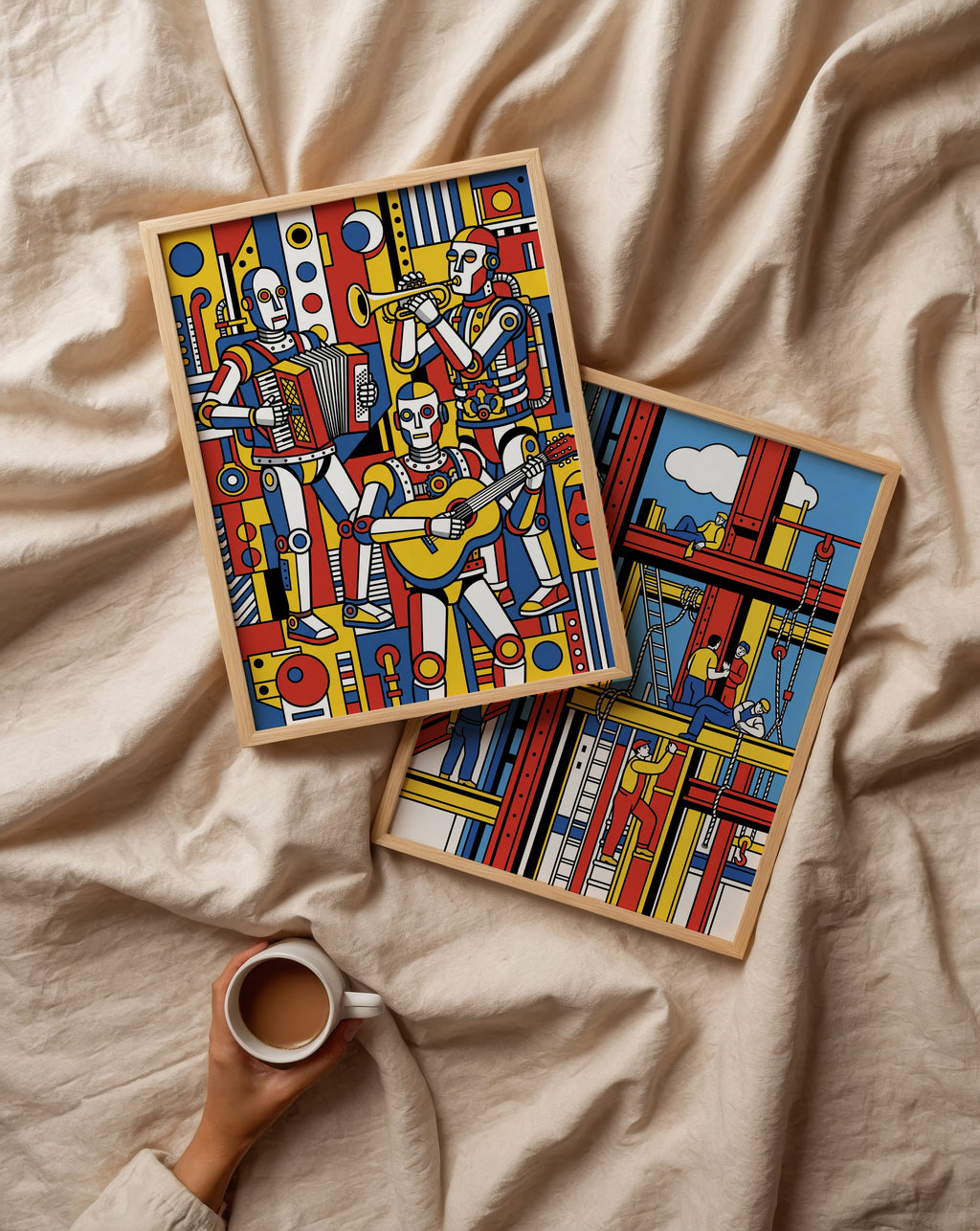 Fernand Leger The Musicians Poster – två posters i rum 1
