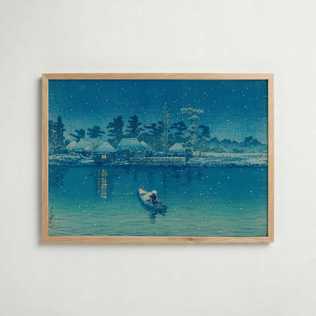 Hasui Kawase Ushibori 1930 Poster – ekram