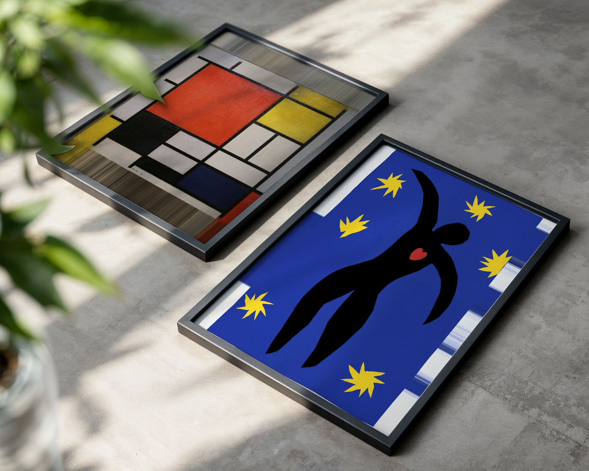 Henri Matisse Icarus 1947 Poster – två posters i rum 1
