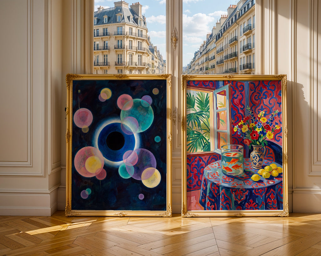 Henri Matisse Interior with Goldfish Poster – två posters i rum 1