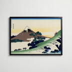 Katsushika Hokusai Inume Pass 1831 Poster – svart ram