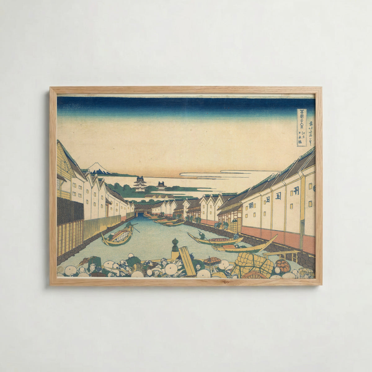 Katsushika Hokusai Nihonbashi in Edo 1831 Poster – ekram
