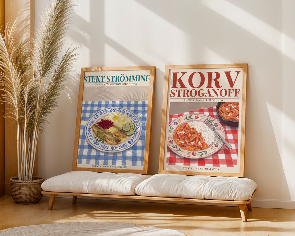 Korv Stroganoff Poster – två posters i rum 2