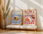 Korv Stroganoff Poster – två posters i rum 2