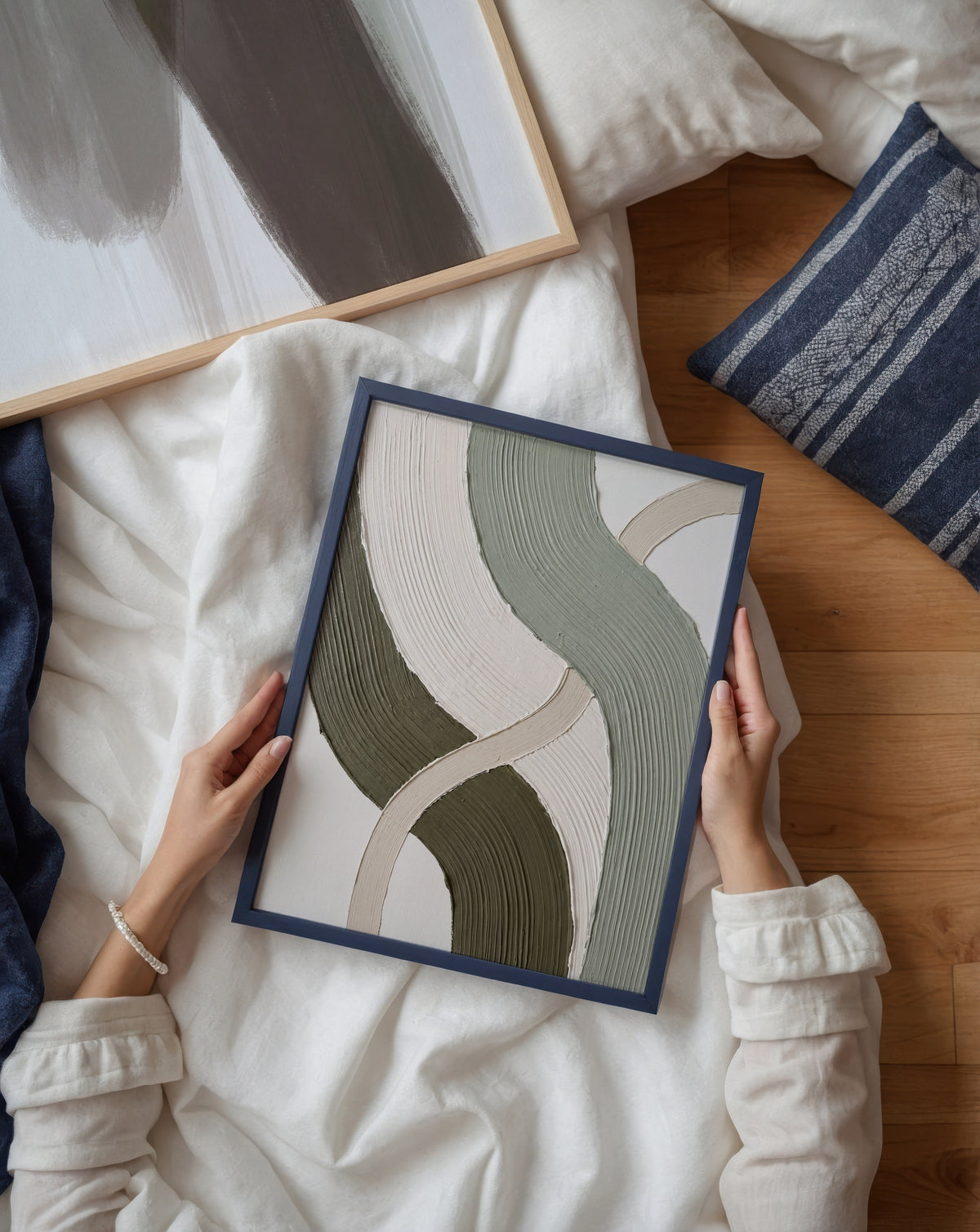 Sage Flow Poster – två posters i rum 1