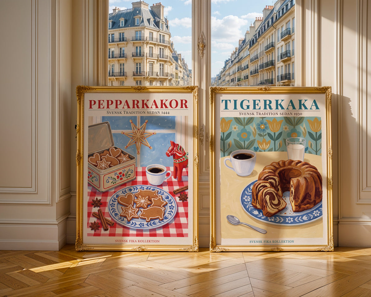 Tigerkaka Poster – två posters i rum 2