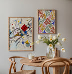 Wassily Kandinsky Lines on White Poster – två posters i rum 1