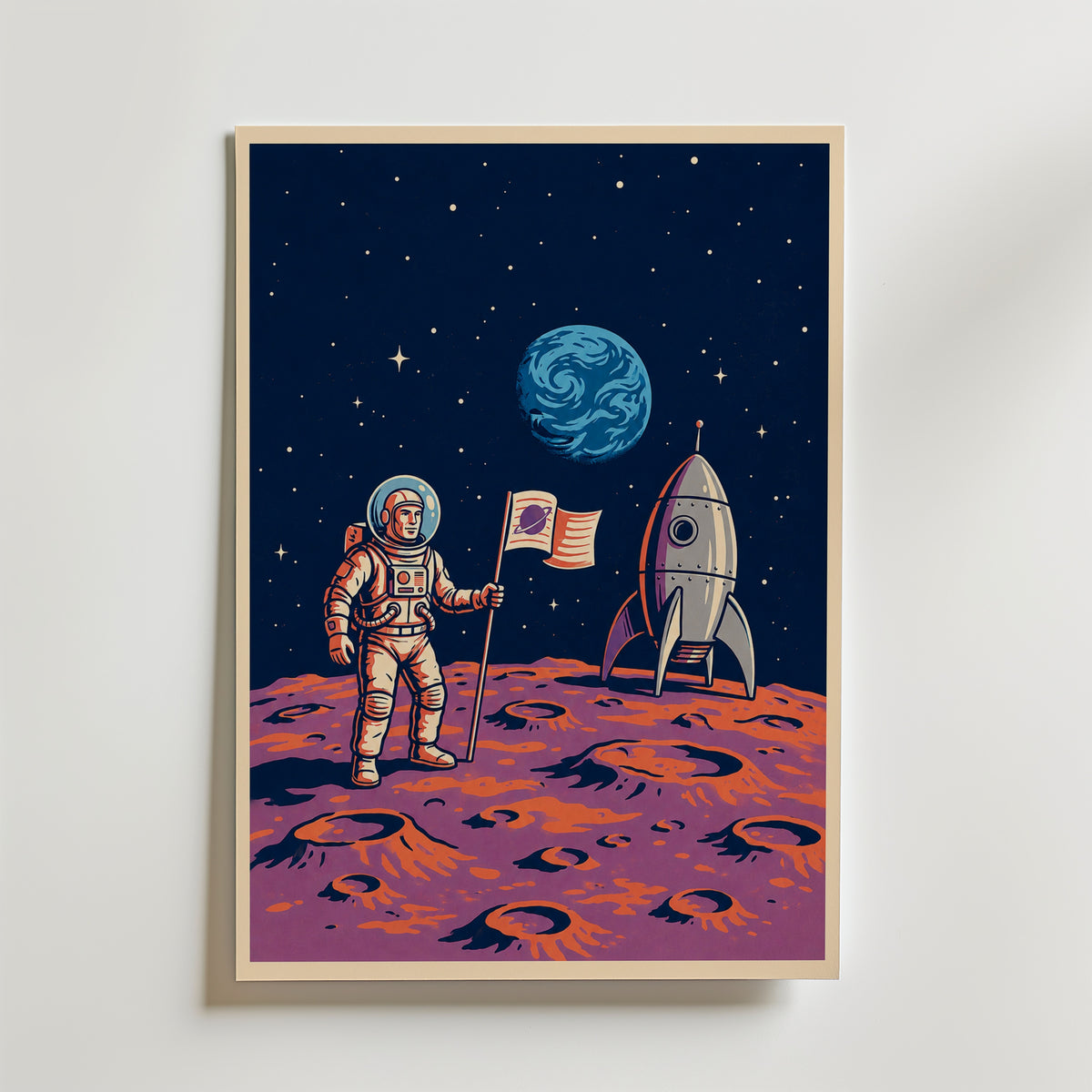Moonwalk Poster – canvas utan passepartout