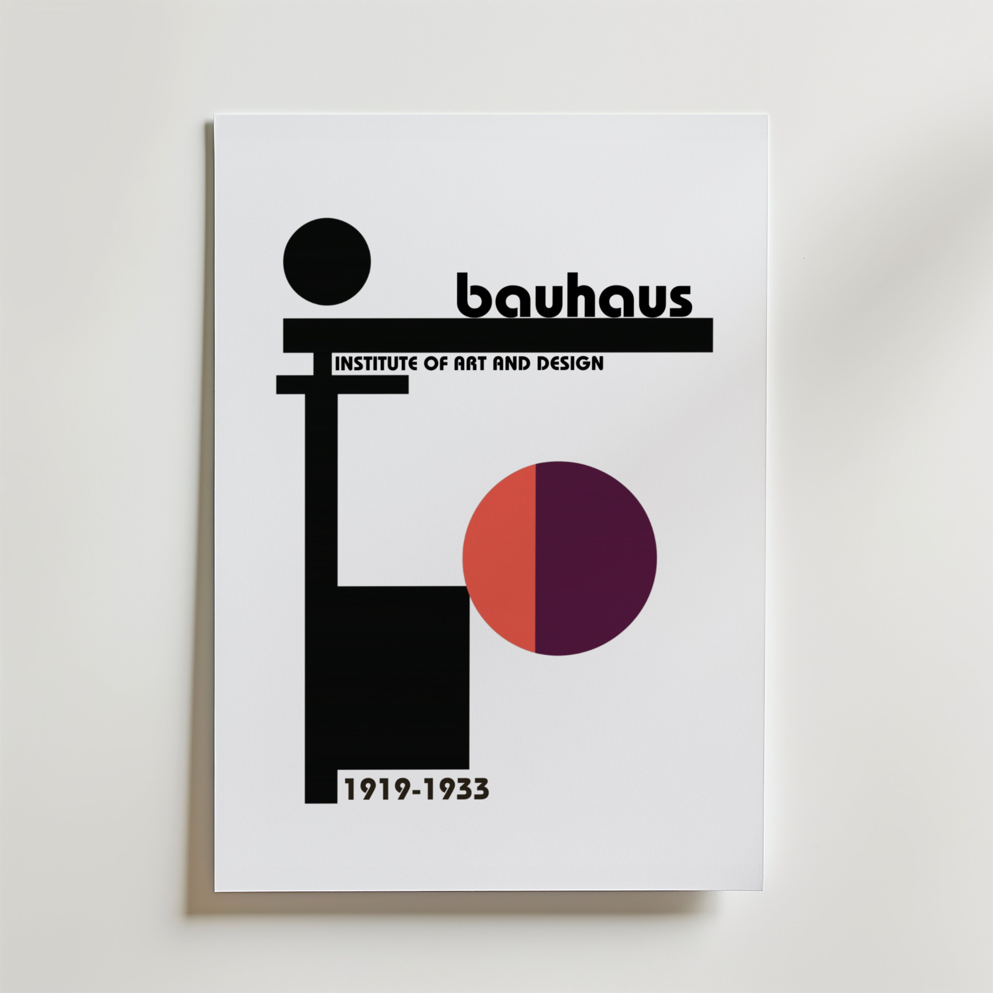 Bauhaus Art and Design – stilfullt konsttryck från Bozetto, tryckt på matt finpapper