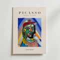 Picasso Colorful Cubist Face – stilfullt konsttryck från Bozetto, tryckt på matt finpapper