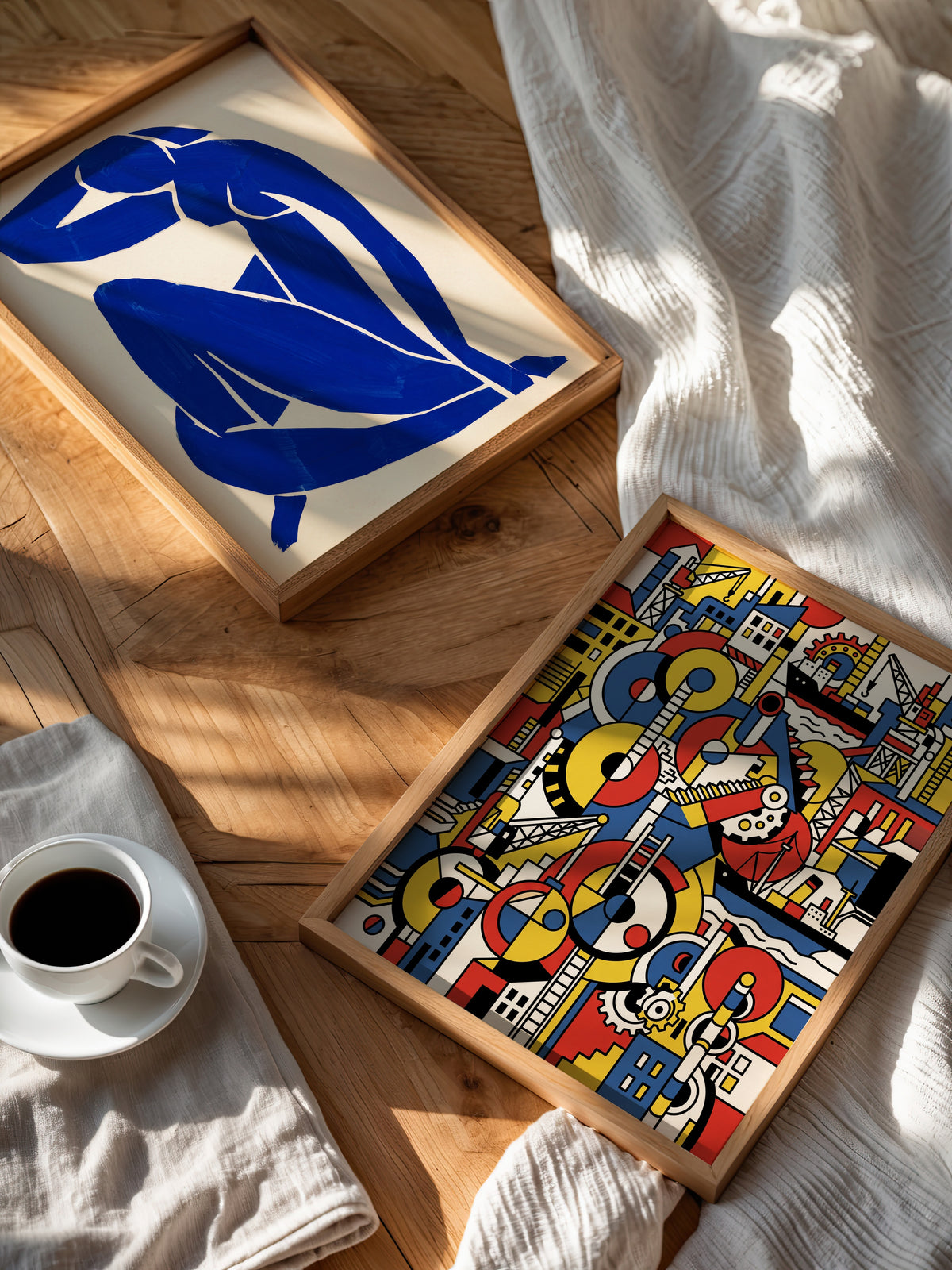 Fernand Leger The Port City Poster – två posters i rum 2