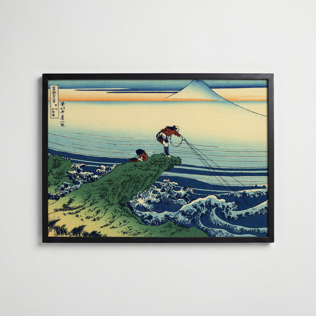 Katsushika Hokusai Kajikazawa in Kai Province 1831 Poster – svart ram