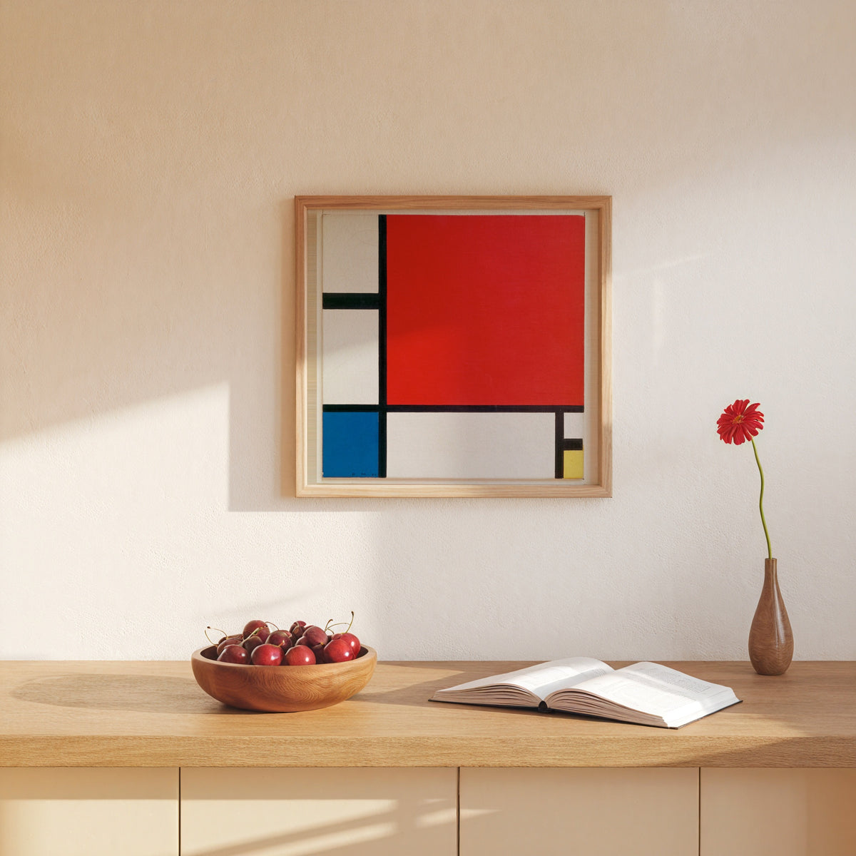 Piet Mondrian Composition II in Red Blue and Yellow 1930 Poster – i rum 5