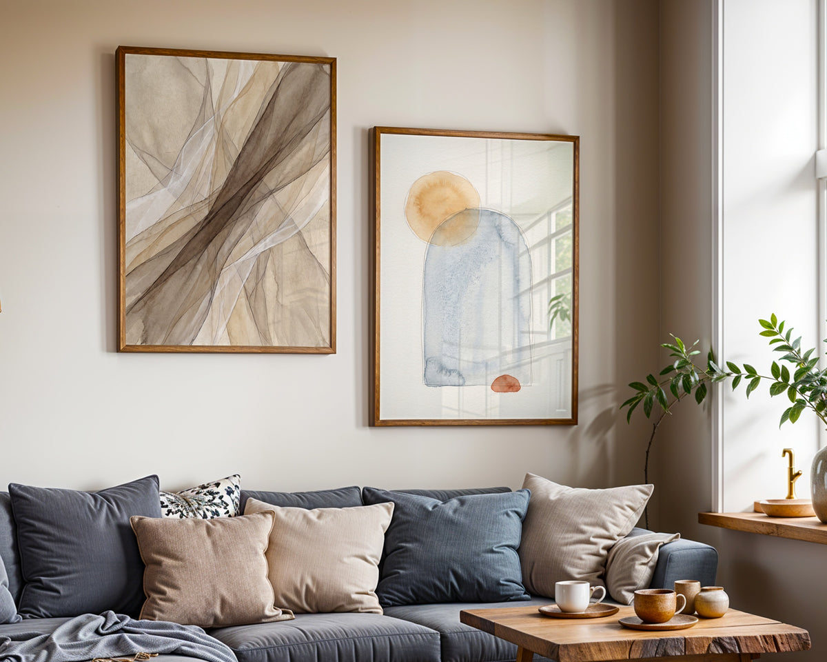 Sepia Veil Poster – två posters i rum 2