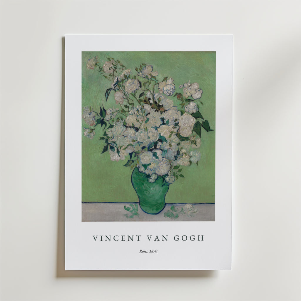 Van Gogh Roses – stilfullt konsttryck från Bozetto, tryckt på matt finpapper i hög tryckkvalitet