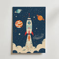 Space Adventure – stilfullt konsttryck från Bozetto, tryckt på matt finpapper i hög tryckkvalitet